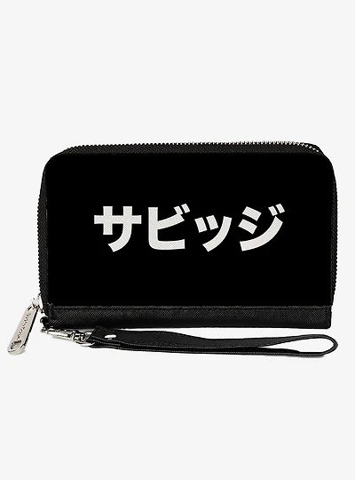 Savage Kanji Zip Around Wallet