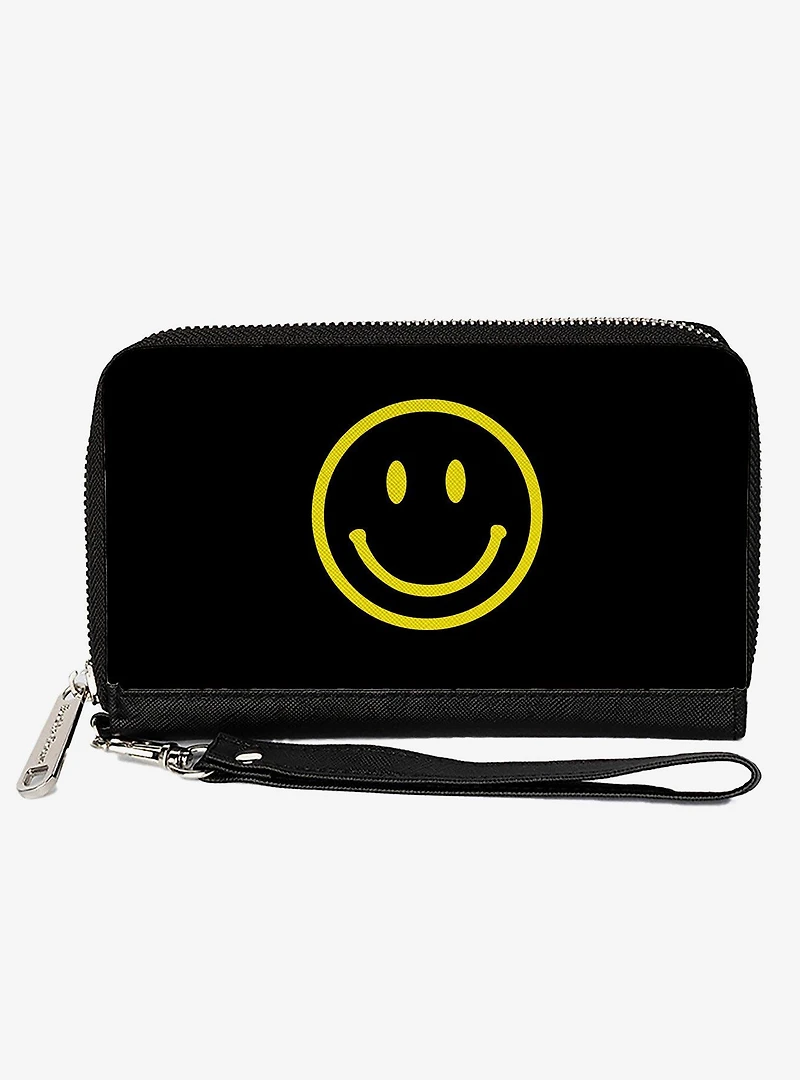 Smiley Face Zip Around Wallet