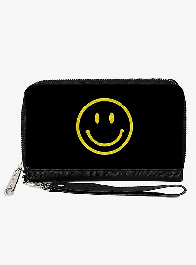 Smiley Face Zip Around Wallet