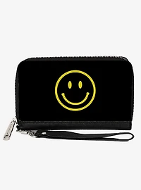 Smiley Face Zip Around Wallet