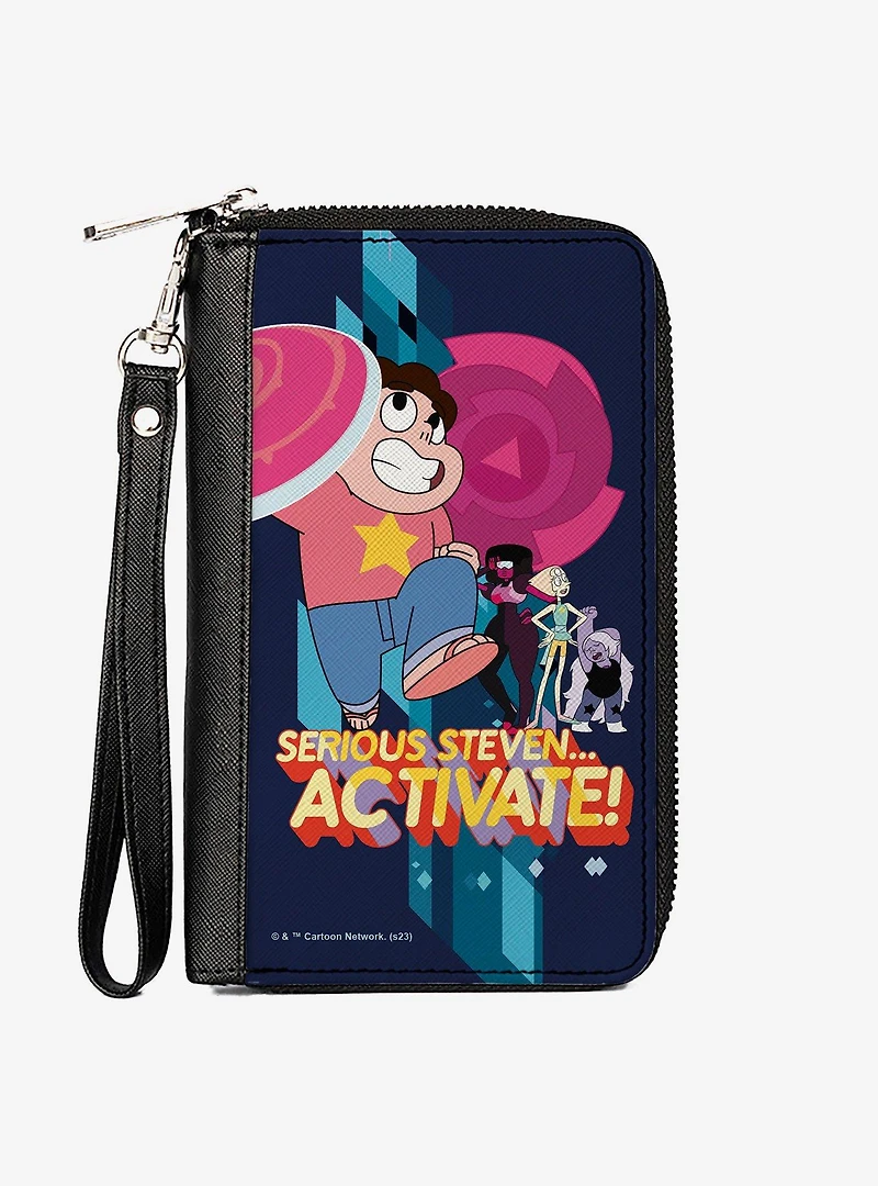 Steven Universe Serious Steven Activate Group Pose Zip Around Wallet