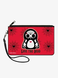 Skelanimals Pen the Penguin Love the Dead Zip Clutch Wallet