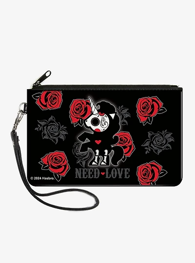 Skelanimals Bonita the Unicorn Need Love Zip Clutch Wallet