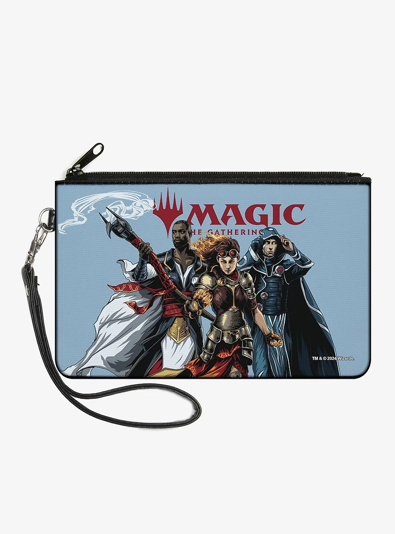 Magic: The Gathering Magic Three Planeswalker Group Pose and Title Logo Light Zip Clutch Wallet