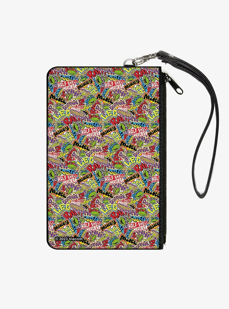 Teenage Mutant Ninja Turtles Sticker Slaps Collage Zip Clutch Wallet