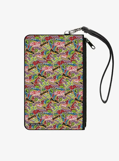 Teenage Mutant Ninja Turtles Sticker Slaps Collage Zip Clutch Wallet