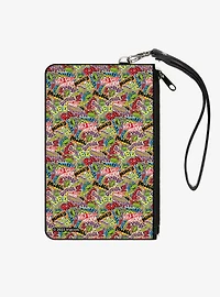Teenage Mutant Ninja Turtles Sticker Slaps Collage Zip Clutch Wallet