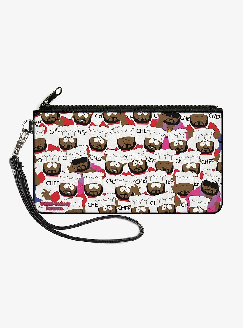 South Park Chef Expressions Stacked Zip Clutch Wallet