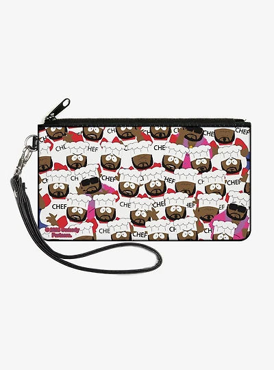 South Park Chef Expressions Stacked Zip Clutch Wallet
