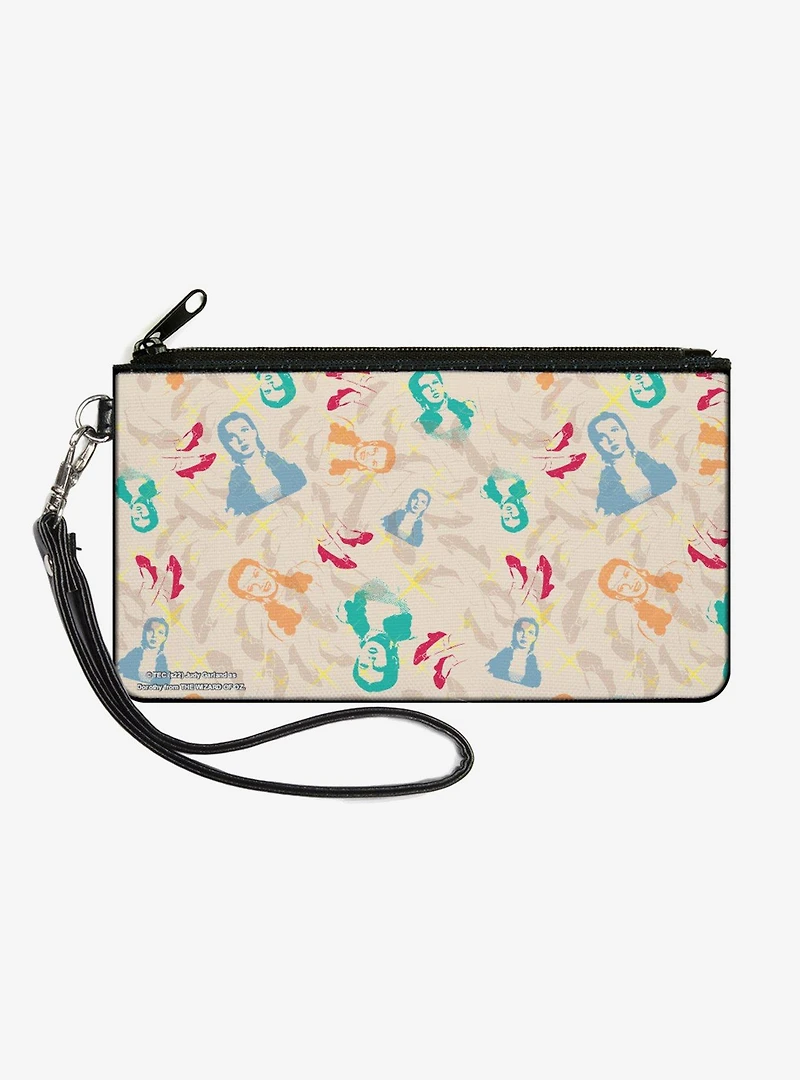 The Wizard of Oz Dorothy Pose and Ruby Slippers Collage Zip Clutch Wallet