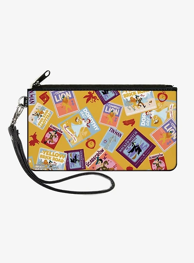 The Wizard of Oz Vintage Picture Cards Scattered Zip Clutch Wallet