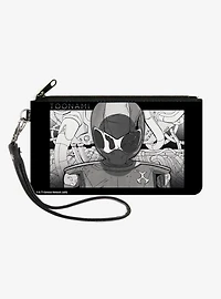 Toonami Robot Tom Sketch Pose Zip Clutch Wallet