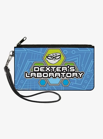Dexter's Laboratory Title Logo and Dexter Pose Zip Clutch Wallet