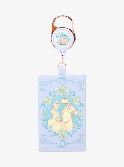 Disney Cinderella Carriage Horse Floral Retractable Lanyard - BoxLunch Exclusive