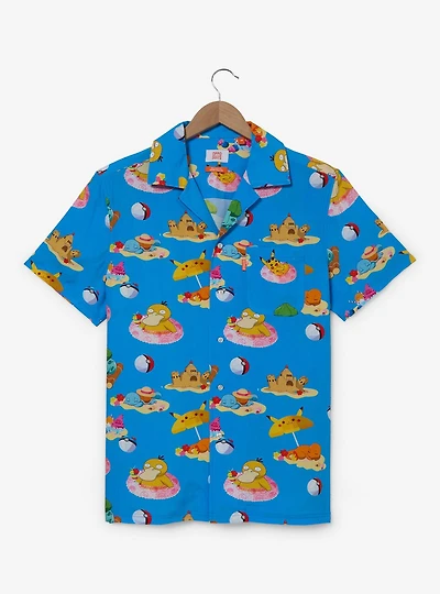 Pokémon Beach Day Allover Print Woven Button-Up — BoxLunch Exclusive