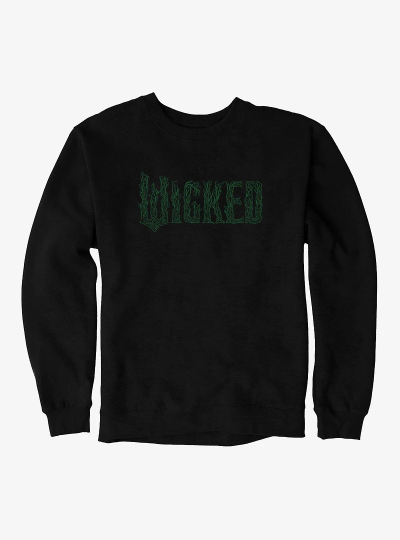Wicked: For Good Green Stylized Logo Sweatshirt