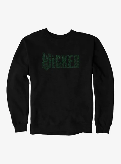 Wicked: For Good Green Stylized Logo Sweatshirt