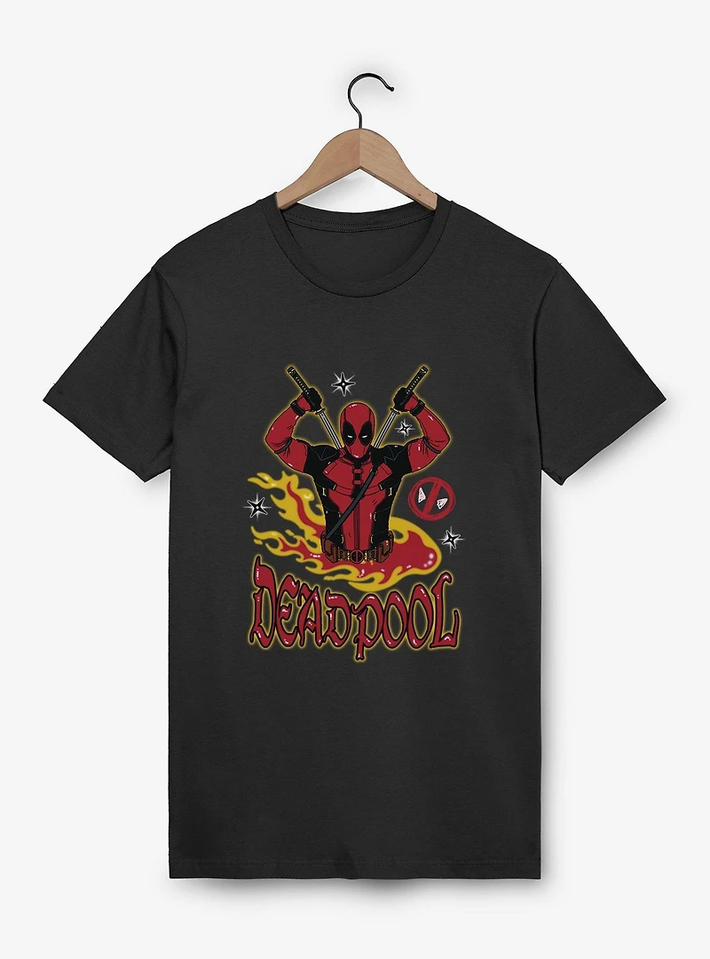 Marvel Deadpool 3 Fire T-Shirt Box Lunch Exclusive