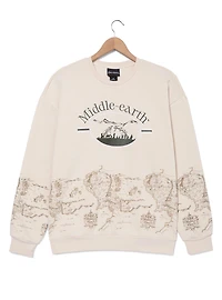 The Lord of Rings Middle-earth Map Embroidered Crewneck - BoxLunch Exclusive