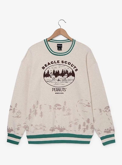 Peanuts Snoopy Beagle Scouts Embroidered Crewneck - BoxLunch Exclusive