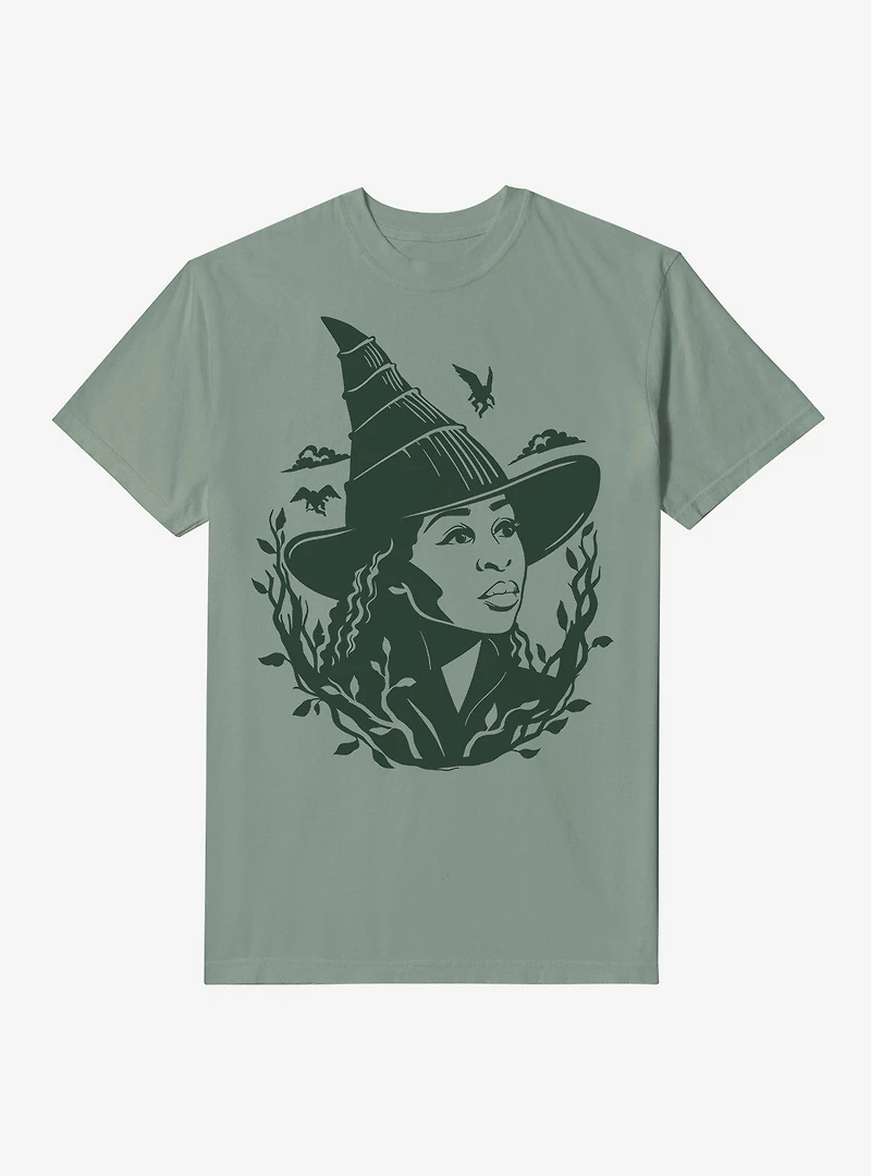 Wicked: For Good Elphaba Shadow Portrait Garment Dye T-Shirt