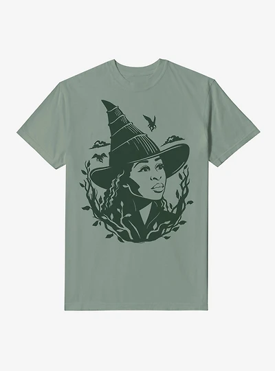 Wicked: For Good Elphaba Shadow Portrait Garment Dye T-Shirt