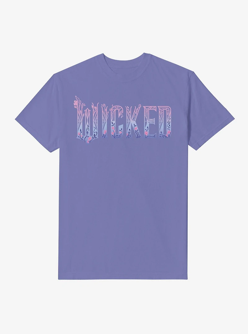 Wicked: For Good Pink Stylized Logo Garment Dye T-Shirt