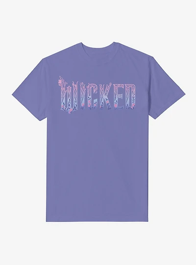 Wicked: For Good Pink Stylized Logo Garment Dye T-Shirt