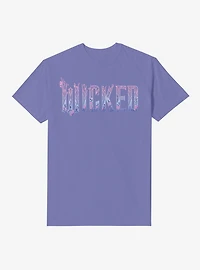 Wicked: For Good Pink Stylized Logo Garment Dye T-Shirt