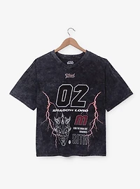 Star Wars Darth Maul Acid Wash Football T-Shirt - BoxLunch Exclusive