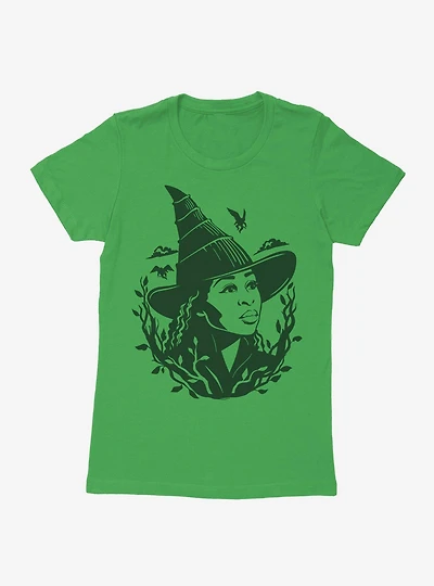 Wicked: For Good Elphaba Shadow Portrait Womens T-Shirt