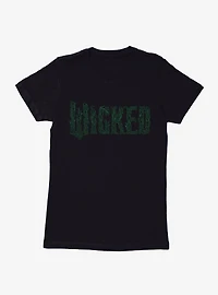 Wicked: For Good Green Stylized Logo Womens T-Shirt