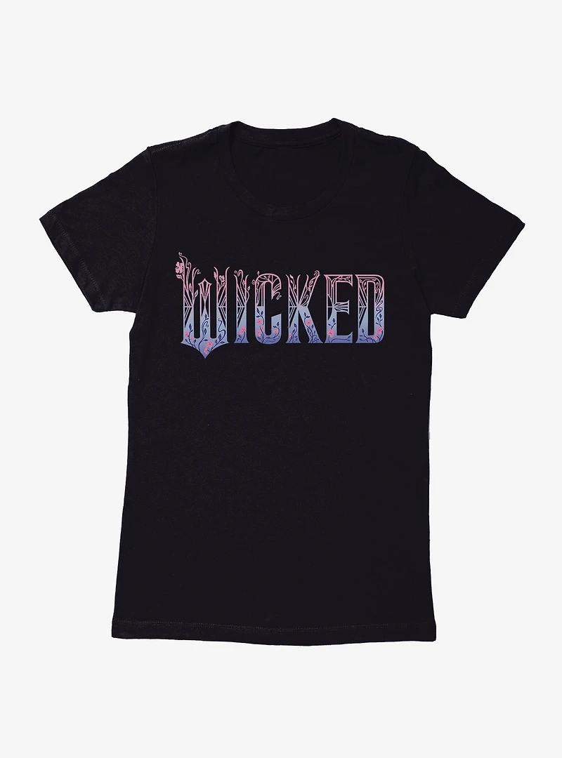 Wicked: For Good Pink Stylized Logo Womens T-Shirt