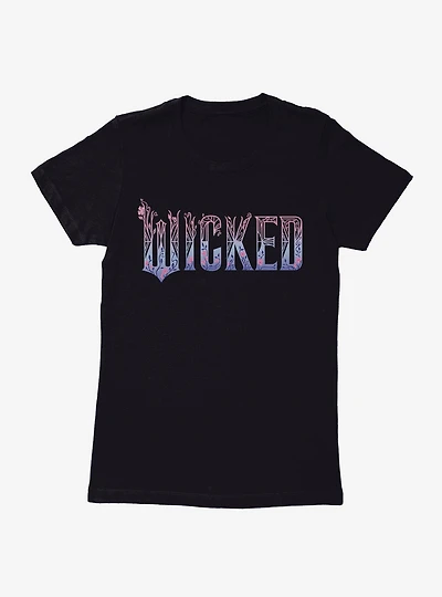 Wicked: For Good Pink Stylized Logo Womens T-Shirt