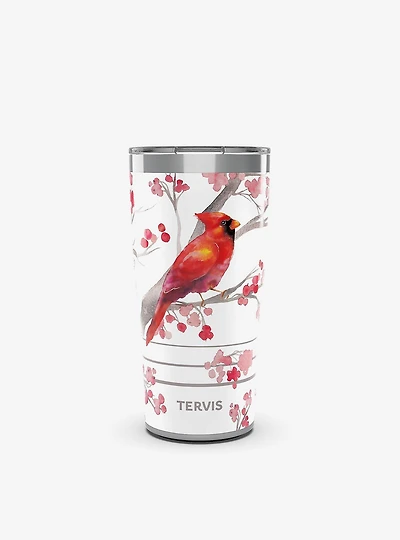 Christmas Cardinal and Berry Branches 20oz Tumbler with Slider Lid