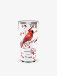 Christmas Cardinal and Berry Branches 20oz Tumbler with Slider Lid