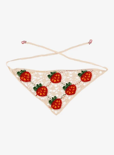 Strawberry Shortcake Strawberries Knit Bandanna Headband with Charms - BoxLunch Exclusive