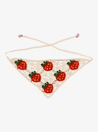 Strawberry Shortcake Strawberries Knit Bandanna Headband with Charms - BoxLunch Exclusive