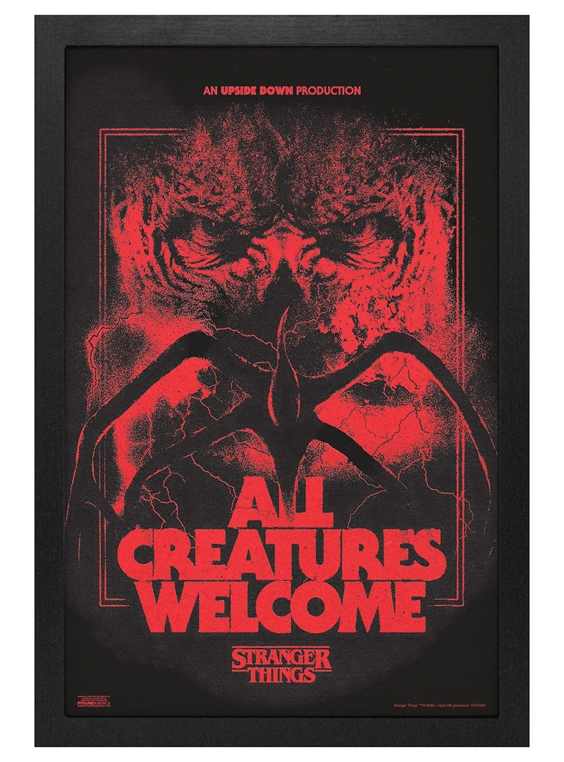 Stranger Things All Creatures Welcome Framed Poster