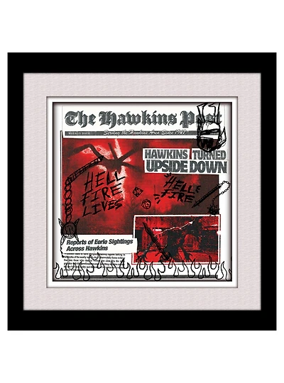 Stranger Things The Hawkins Post 12x12 Plexi Framed Poster