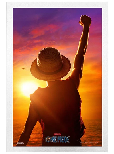One Piece Live Action Sunset Fist Framed Poster