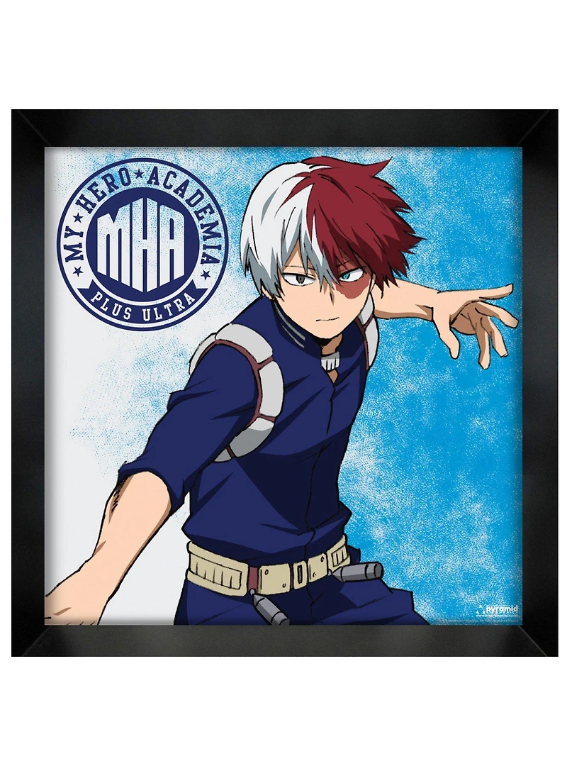 My Hero Academia Todoroki 12x12 Framed Poster
