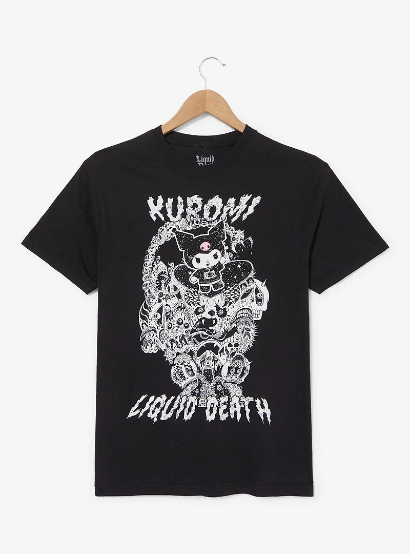 Sanrio Kuromi x Liquid Death Tonal Portrait T-Shirt - BoxLunch Exclusive