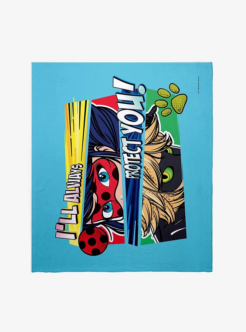 Miraculous: Tales Of Ladybug & Cat Noir I'll Always Protect You Throw Blanket