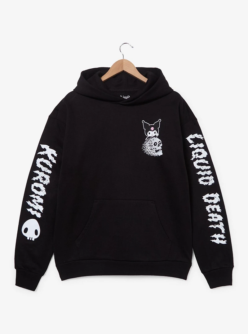 Sanrio Kuromi x Liquid Death Tonal Logo Hoodie - BoxLunch Exclusive