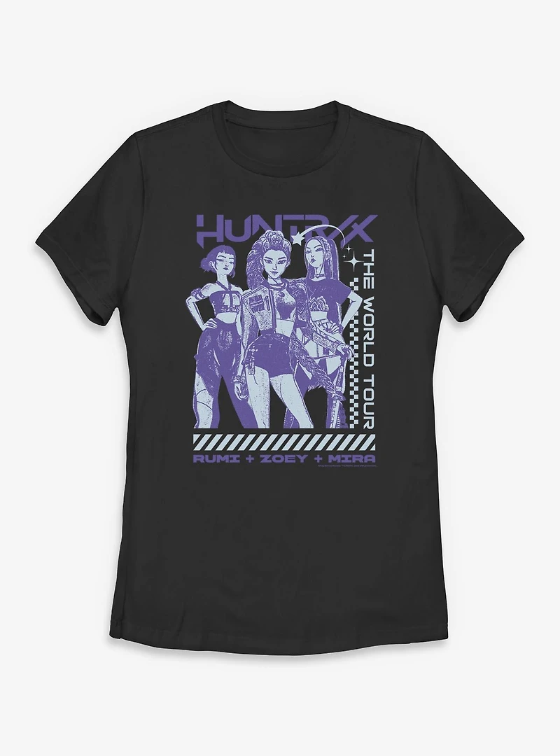 KPop Demon Hunters Huntrix The World Tour Womens T-Shirt
