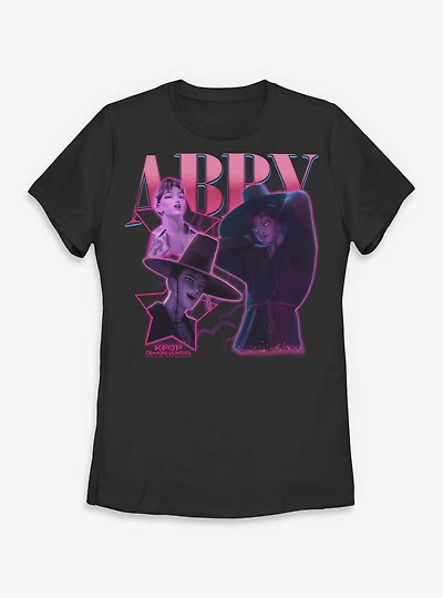 KPop Demon Hunters Saja Boys Abby Collage Womens T-Shirt