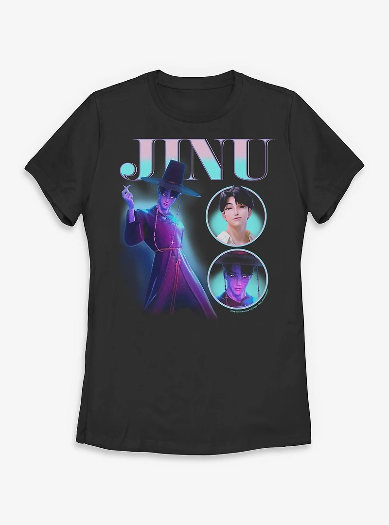 KPop Demon Hunters Saja Boys Jinu Montage Womens T-Shirt