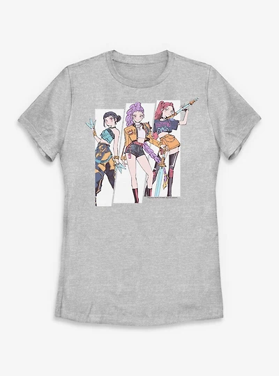 KPop Demon Hunters Huntrix Manhwa Style Panels Womens T-Shirt