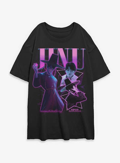 KPop Demon Hunters Saja Boys Jinu Collage Womens Oversized T-Shirt